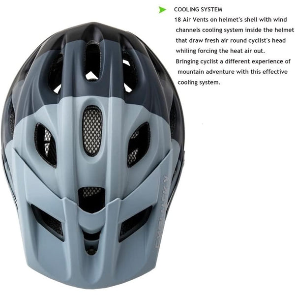 Exclusky Mountain Bike Helmet, MTB Helmet Adult Lightweight Breathable Mens Bike Helmet Cycling Mountain & Road Bicycle Helmets for Men Women