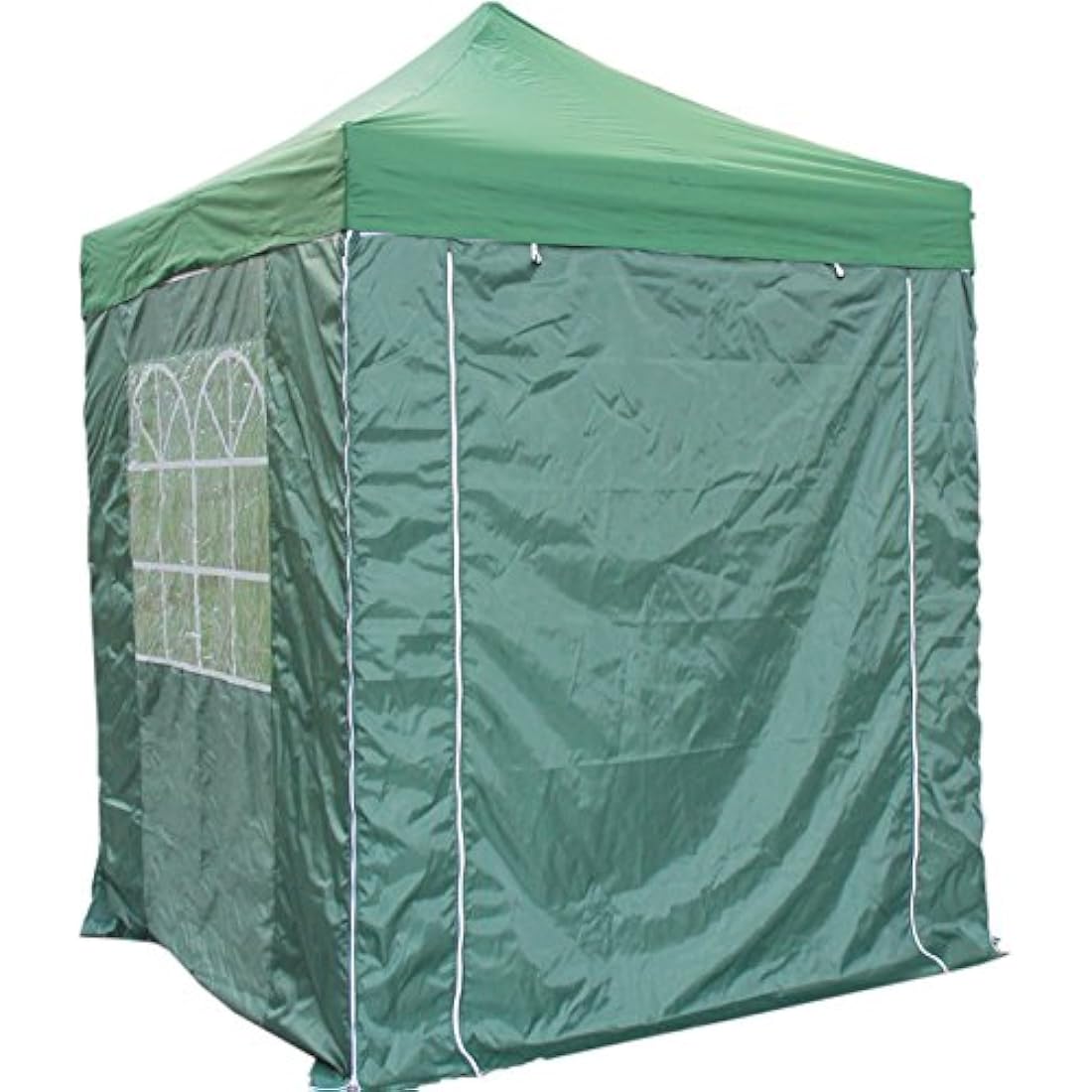 All Seasons Gazebos 2x2 Fully Waterproof Pop up Gazebo With 4 Zip up Sides and Accessories - Green