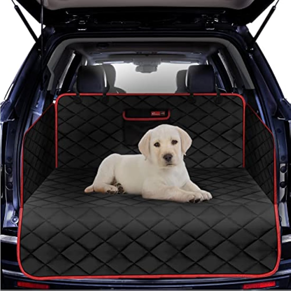 Just Pet Zone Dog Car Boot Protector – Quilted Waterproof, Nonslip Boot Mat with Bumper Flap, Machine Washable, for Cars & SUVs