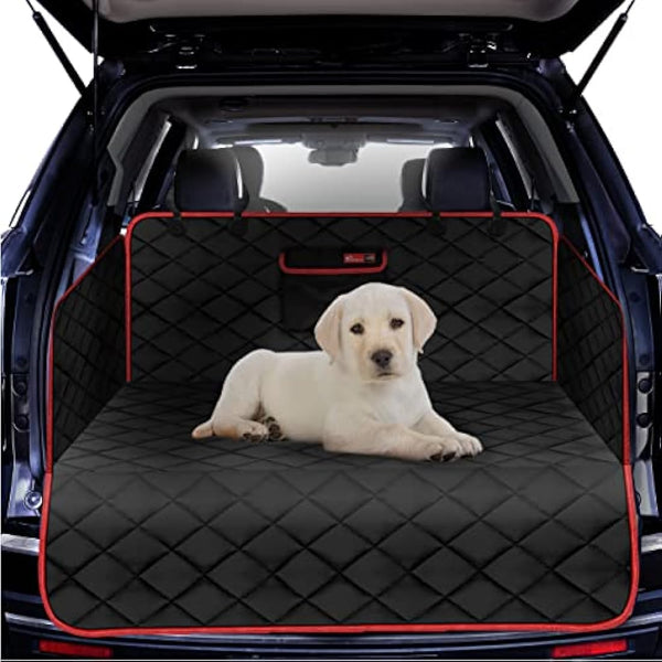 Just Pet Zone Dog Car Boot Protector – Quilted Waterproof, Nonslip Boot Mat with Bumper Flap, Machine Washable, for Cars & SUVs