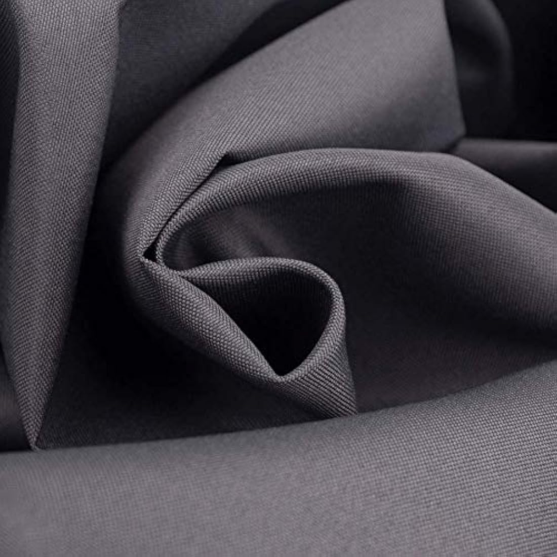 homehold Charcoal Grey Shower Curtain With Hooks, 240cm Wide By 200cm Long Polyester Waterproof Bathroom Curtain