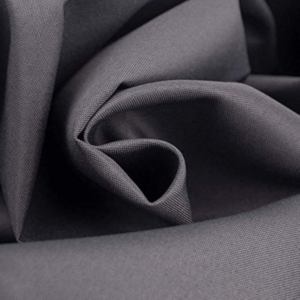 homehold Charcoal Grey Shower Curtain With Hooks, 240cm Wide By 200cm Long Polyester Waterproof Bathroom Curtain