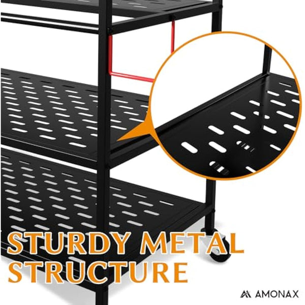 Amonax Home Gym Storage Dumbbell Rack, Weight Stand Kettlebell Rack Yoga Mat Holder Rack for Barbell Pad Resistance Band Foam Roller, Fitness Accessories Organizer Workout Equipment for Women