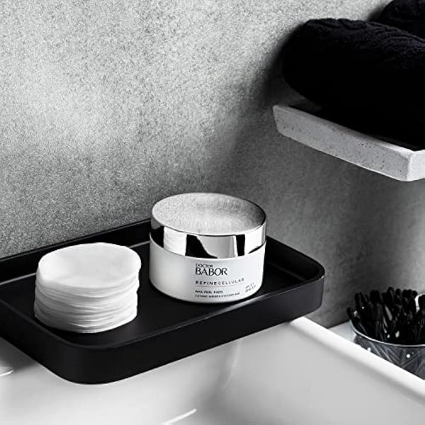 DOCTOR BABOR AHA Peeling Pads for Dull Skin with Large Pores, Fruit Acid Peeling, Without Alcohol, Vegan Formula, Smoother Skin, 60 Pieces