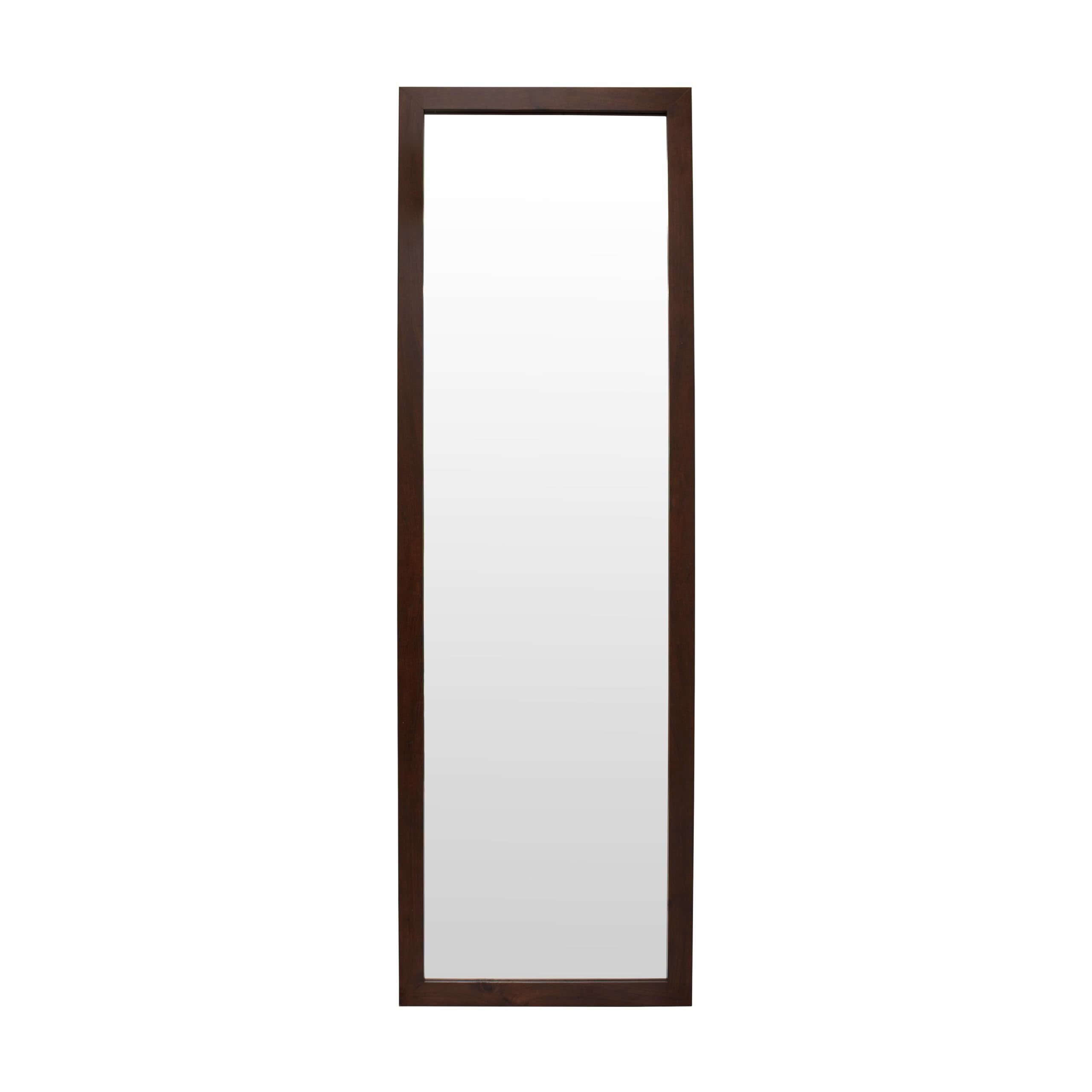Home Selections Wooden Full Length Wall Mounted Mirror - Brown - 35x110cm