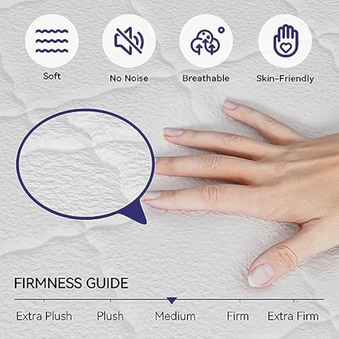 dosleeps 9.4 Inch King Size Mattress 5FT 9-Zone Pocket Sprung Mattress with Memory Foam and Tencel Fabric - Orthopaedic Mattress - Thickness: 9.4 Inch,White