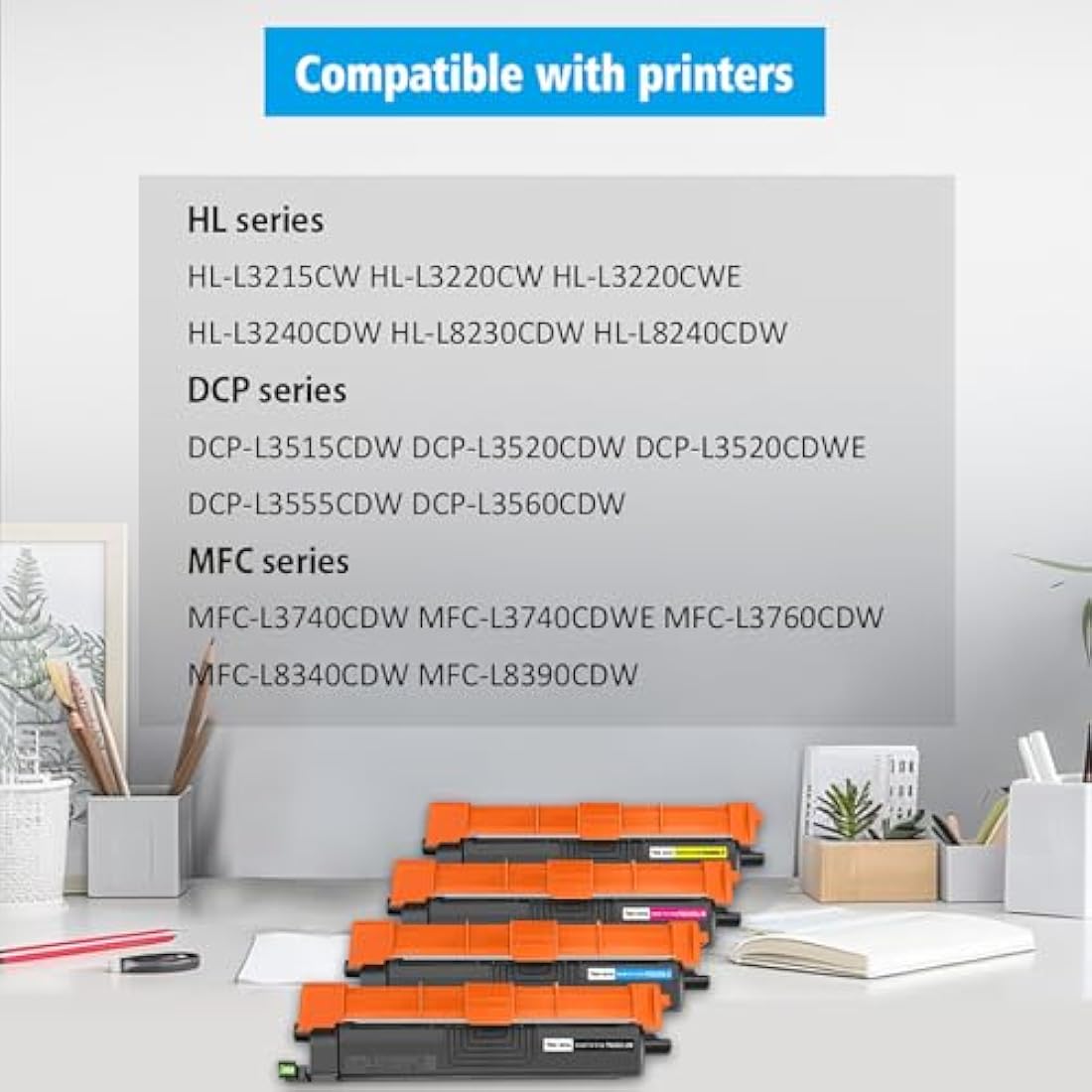 248XL TN248XL 4 Colors Compatible Toner Cartridges TN-248XLBK TN-248XLC TN-248XLM TN-248XLY High Capacity for Brother Printer HL-L3215CW L3220CW L3220CWE DCP-L3515CDW L3560CDW MFC-L3740CDW L3740CDWE