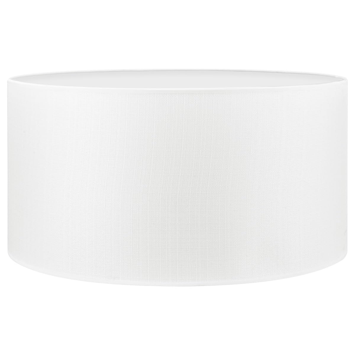 Home Sweet Home collection Modern Lampshade Canvas | Cylinder | 50/50/25cm | White | Fabric lampshade Made of Cotton | for E27 lamp Holder | RoHS