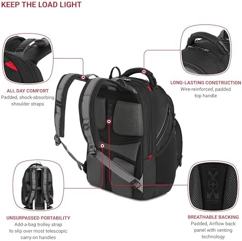 'Wenger Synergy 16'' Laptop-Rucksack, gepolsterte Laptopfach mit iPad/Tablet/eReader Tasche'