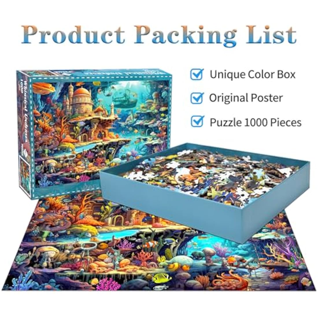 Jigsaw Puzzles 1000 Pieces for Adults jigsaw puzzles for adults 1000 Piece Puzzle Educational Games Home Decoration Puzzle Whimsical Seabed