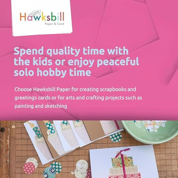 Hawksbill Paper 160GSM Multi-Purpose Rainbow Coloured Card – 250 Pack of Thick, Premium, Bright Printer A4 Card Paper – Copier Paper for Home, Office & Stationery Use
