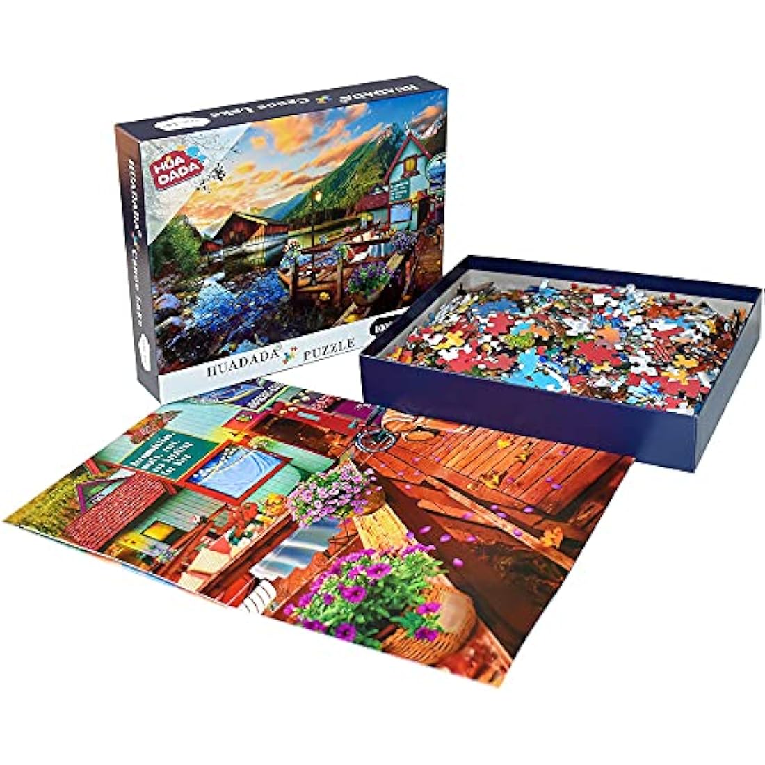HUADADA Jigsaw Puzzles for Adults 1000 Puzzles for Adult 1000 Pieces Puzzle 1000 Pieces Jigsaw Puzzle（canoe lake）
