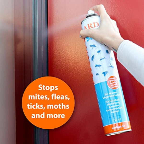 ARDAP Pest Control Spray 750ml - Fly Spray, Bug Spray, Spider Repellent & Insect Killer - Insect spray to combat acute vermin and insect infestation - Insecticide Spray with Long-term protection