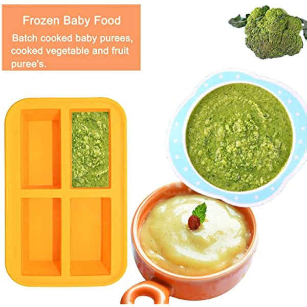 Extra-Large Silicone Soup Freezer Tray, Baby Food Freezer Trays, Soup Freezer Containers for Soup Sauce Meal Prep, 300ml Portion (2)
