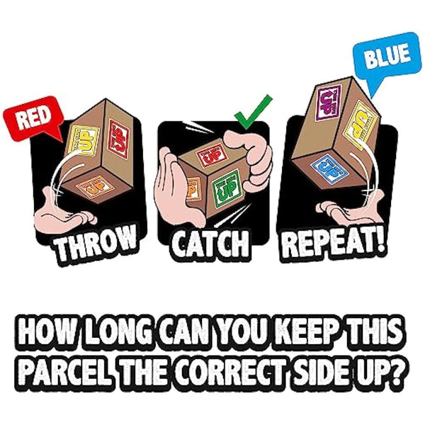 Ideal | This Side Up: The parcel-flipping, electronic reaction game | Family Games | 1+ Players| Ages 8+