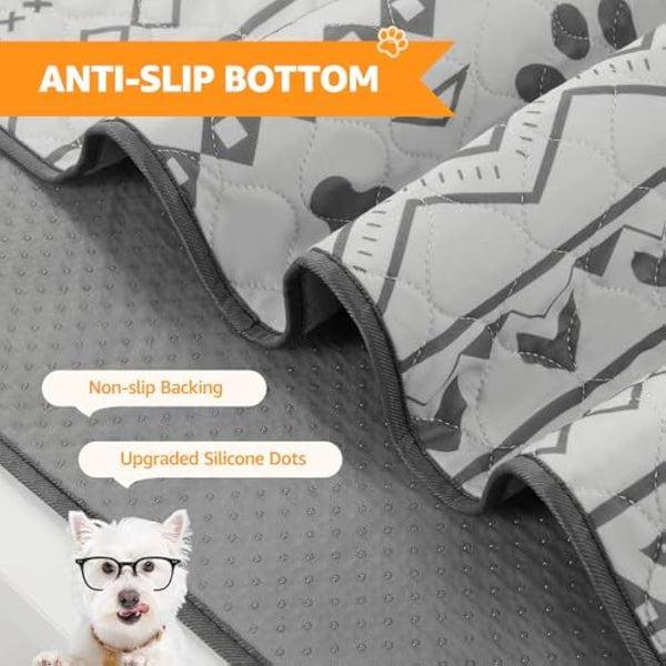 PICK FOR LIFE Reusable Puppy Pads, 2 Pack Washable Puppy Pads, Super Absorbent Leak-Proof and Non-Slip Dog Mat Pee Pads for Dog, Fast Drying Training Pads for Home, Playpens, Crates, Car - 90x120cm