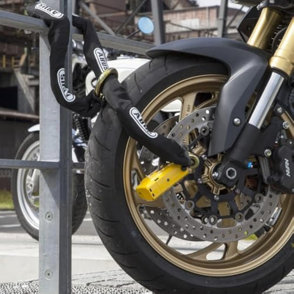 ABUS Brake disc lock Granit Detecto XPlus 8077 II SRA - Motorcycle lock with alarm - security level 18 - Black