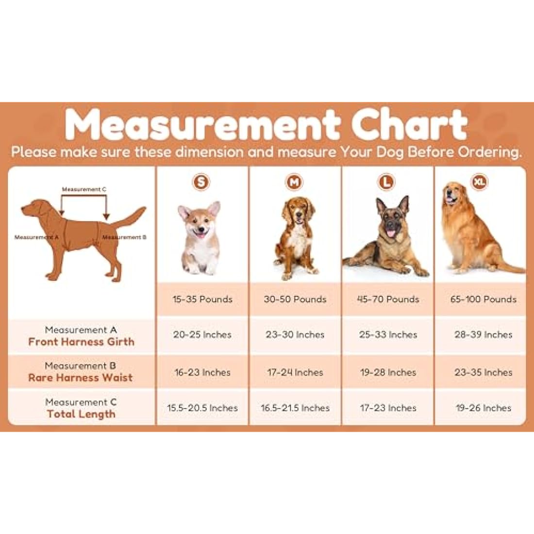 Doggie Stylz Multi-Functional Full-Body Lifting Dog Harness Vest, Designed for Front-Only, Rear-Only or Full-Body Dog Lifting , L