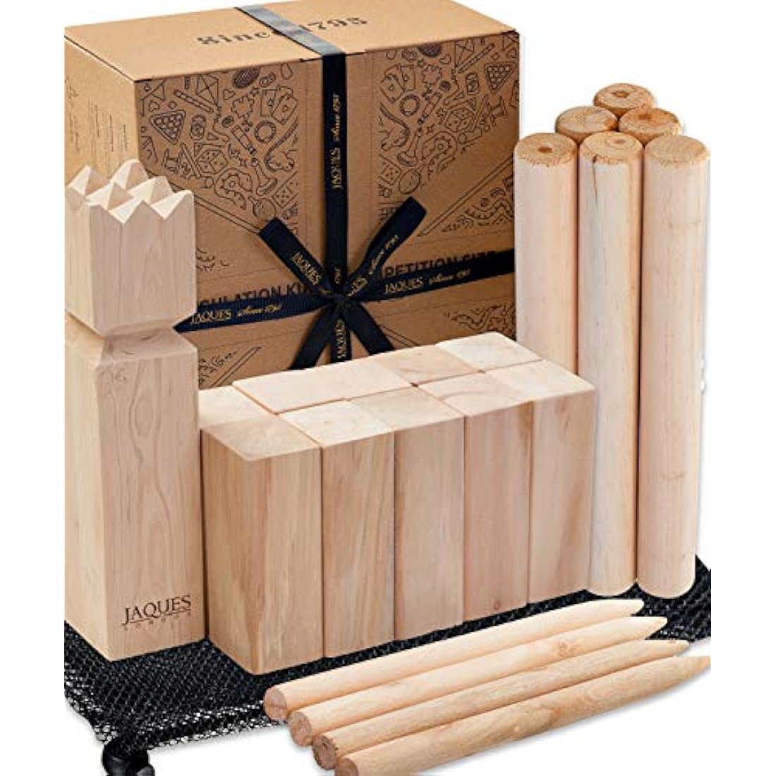 Jaques of London Kubb Outdoor Games | Garden Family Games for Kids and Adults | Kubb Game | Wooden Outdoor Games | Since 1795