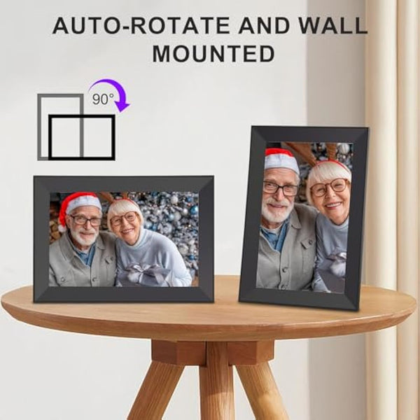 Frameo Digital Photo Frame WiFi, 10.1 Inch Digital Picture Frame, 1280x800 IPS LCD Touch Screen, Auto-Rotat Built in 32GB storage, Share Moments Instantly via Frameo App from Anywhere, Black
