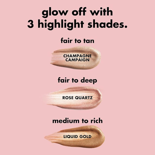 e.l.f. Halo Glow Highlight Beauty Wand, Liquid Highlighter Wand For Luminous, Glowing Skin, Buildable Formula, Vegan & Cruelty-free, Rose Quartz
