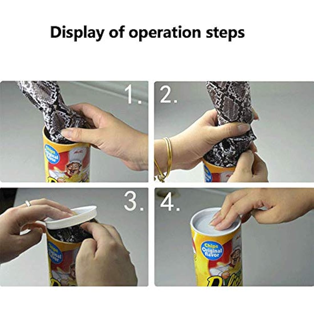 JIANGTYH The Potato Chip Snake Can Jump Spring Snake Toy Gift April Fool Day Halloween Party Decoration Jokes in A Can Gag Gift Prank,Potato Chip Style,Popcorn 2 Pieces