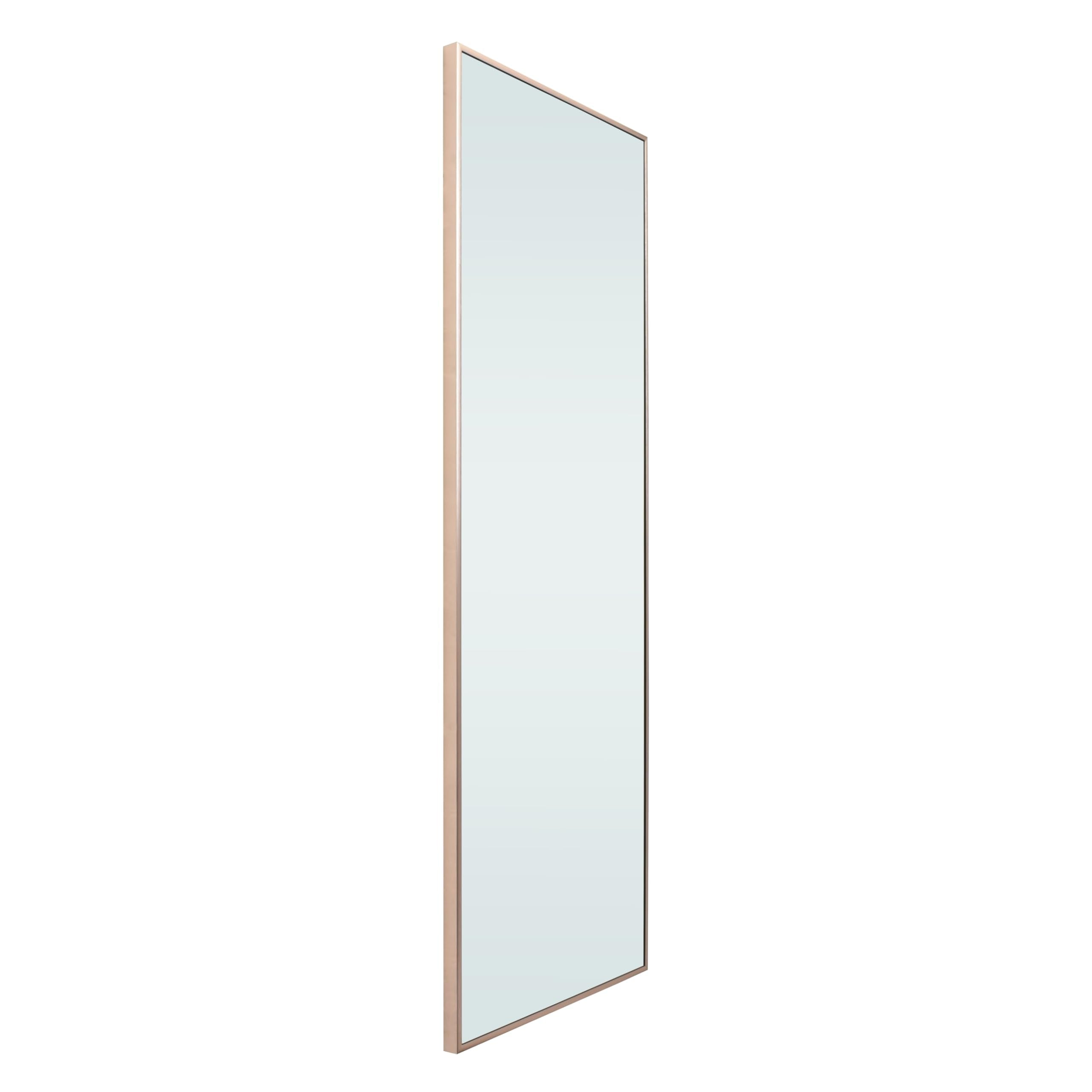Home Selections Full Length Metal Framed Mirror, 59" X 20" (150CM X 50CM) Large Free Standing Leaner/Wall Mirror, Aluminium Frame, Tempered Glass,