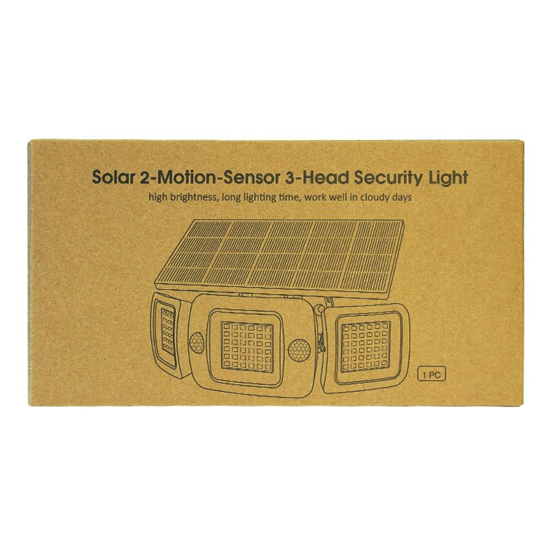 intelamp Solar Security Light Outdoor Motion Sensor 6000mAh Battery 270° 3 Modes Wall Lights Solar Flood Lights with Sensor Lights Garden for Gifts Front Door Garden Fence