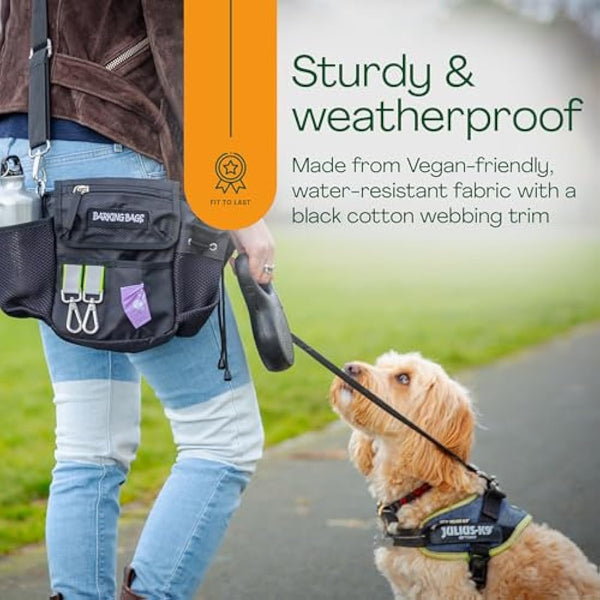 Barking Bags | The Original Dog Walking Bag | Stylish, Waterproof, & Award-Winning | Treat & Poop Bag Dispenser | Perfect for Training, Walks, & Essentials | As Seen on Dragons' Den