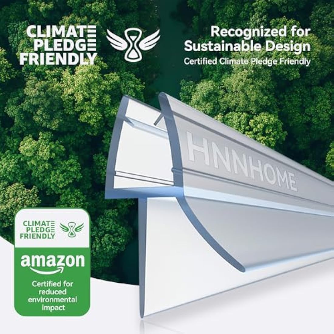 HNNHOME Clear Bath Shower Screen Door Seal Strip for 4-6mm Glass Up to 18mm Gap (Straight)