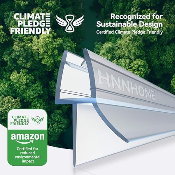 HNNHOME Clear Bath Shower Screen Door Seal Strip for 4-6mm Glass Up to 18mm Gap (Straight)