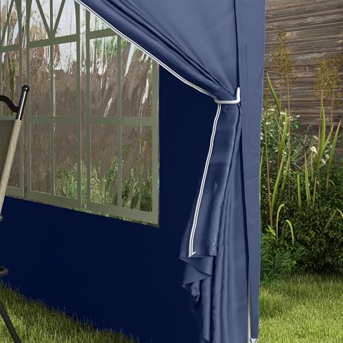 Outsunny 3 x 3(m) Pop Up Gazebo, Water and UV Resistant Party Tent Camping Canopy Marquee with Carry Bag, Blue