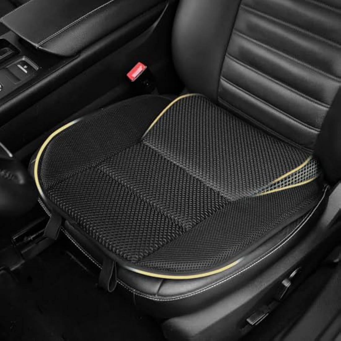 OLYDON Wedge Car Seat Cushions for Driving - Memory Foam Car Seat Cushion for Short People - Sciatica & Lower Back Pain Relief - Road Trip Essentials for Drivers（4" thickness）
