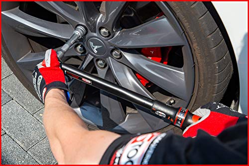 KS Tools Ergotorque® Precision 516.1402 Torque Wrench 1/4 Inch I 1-5 Nm I ± 3% Trigger Accuracy I Ratchet Torque Wrench Car Rotary Knob with Square Drive, Black/Red