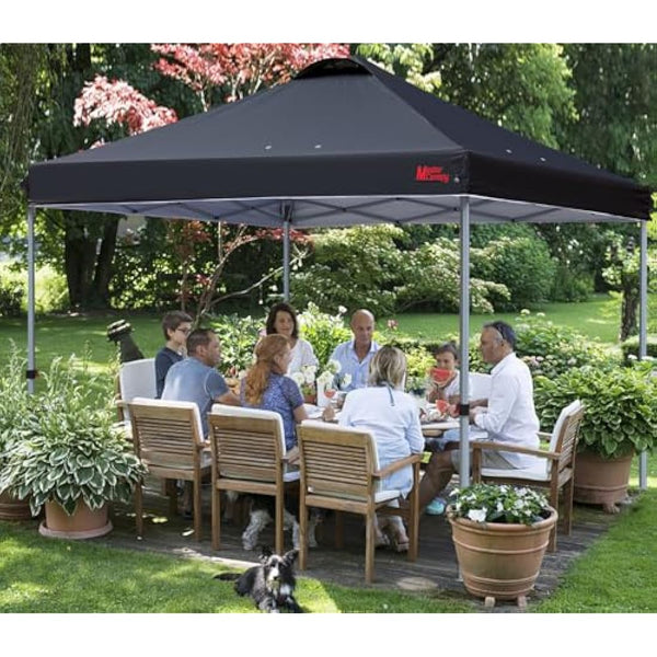 MASTERCANOPY Durable Ez Pop-up Gazebo Tent with Roller Bag (2.5x2.5M,Black)