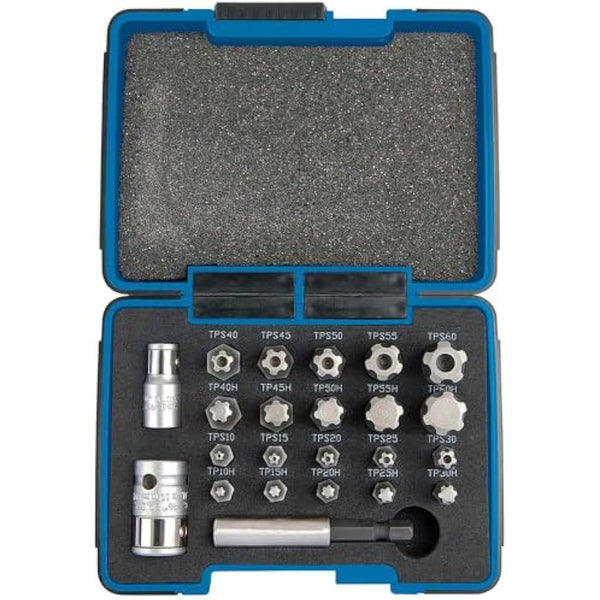 Draper 23241 Expert TX-Star Plus Insert Bit Set, 1/4"-3/8" Square Drive, 23 Pcs , Blue