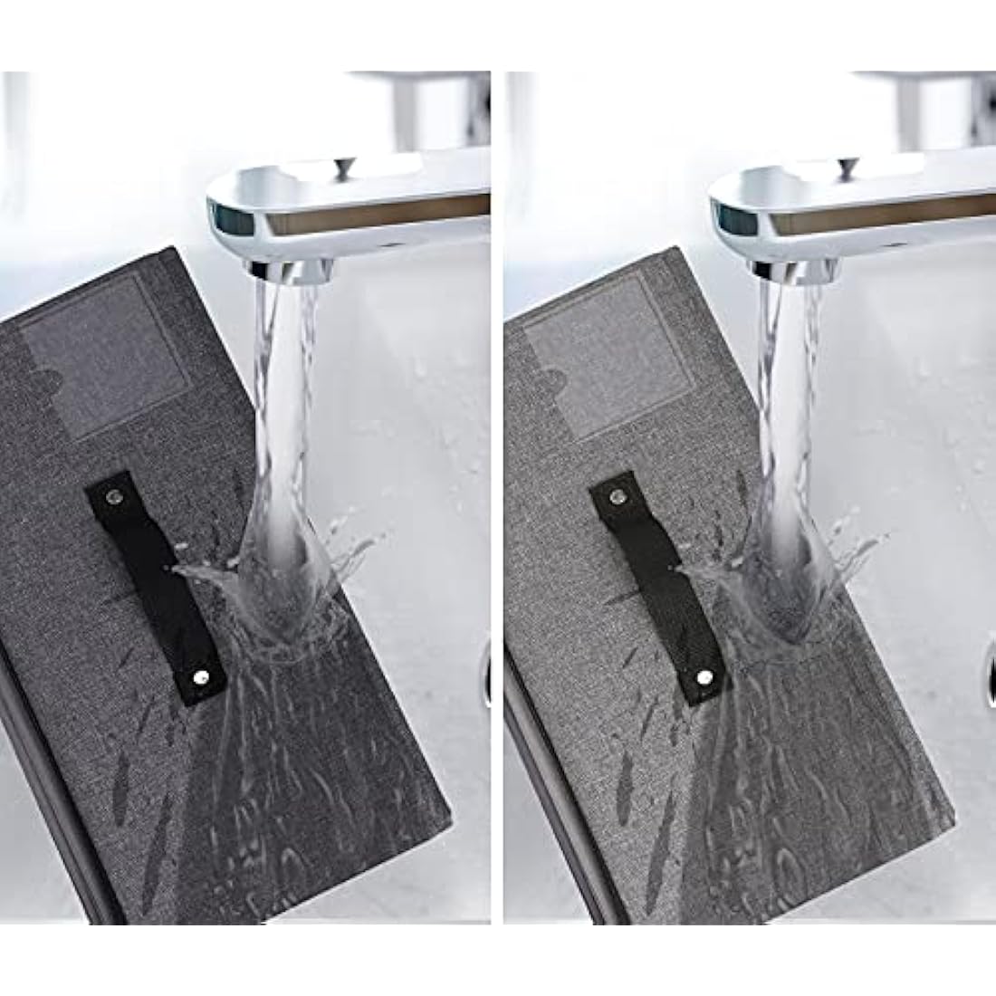 Foldable Under Bed Storage Box with Plastic Support Liner, 6 Handles, Zipper Lid, Blankets Clothes Comforters Storage Bin Organizer for Bedroom and Closet, 90×42×18cm, Black Grey