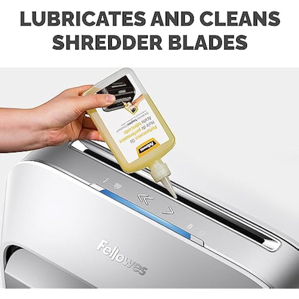 Fellowes Shredder Oil for Micro Cut and Cross Cut Paper Shredders, 355ml - Shredder Oil Lubricant
