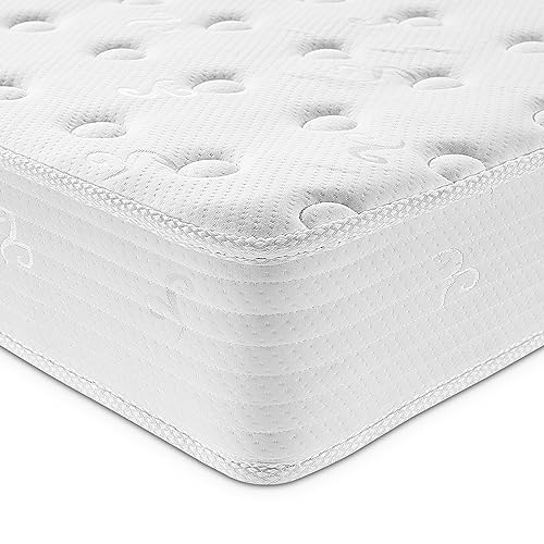 Good Nite Single Mattress Pocket Spring with Memory Foam Medium Firm Mattress Breathable Fabric Fire Resistant 8in Deep Single 90x190x20cm