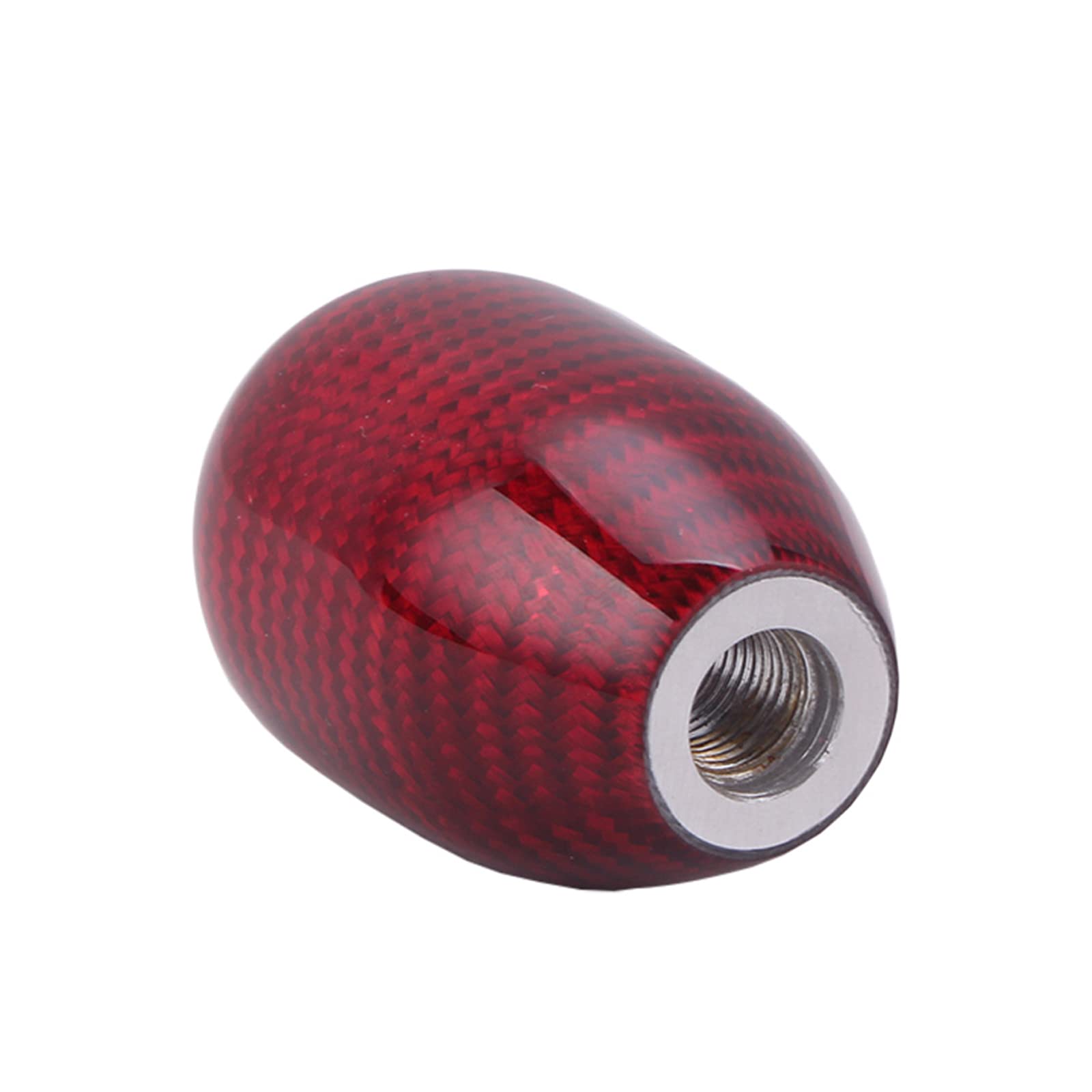 muge racing Carbon Fiber Shift Knob Gear Shifter Knobs with 3 Adapter Most Car Decorations Classic,Red-Long