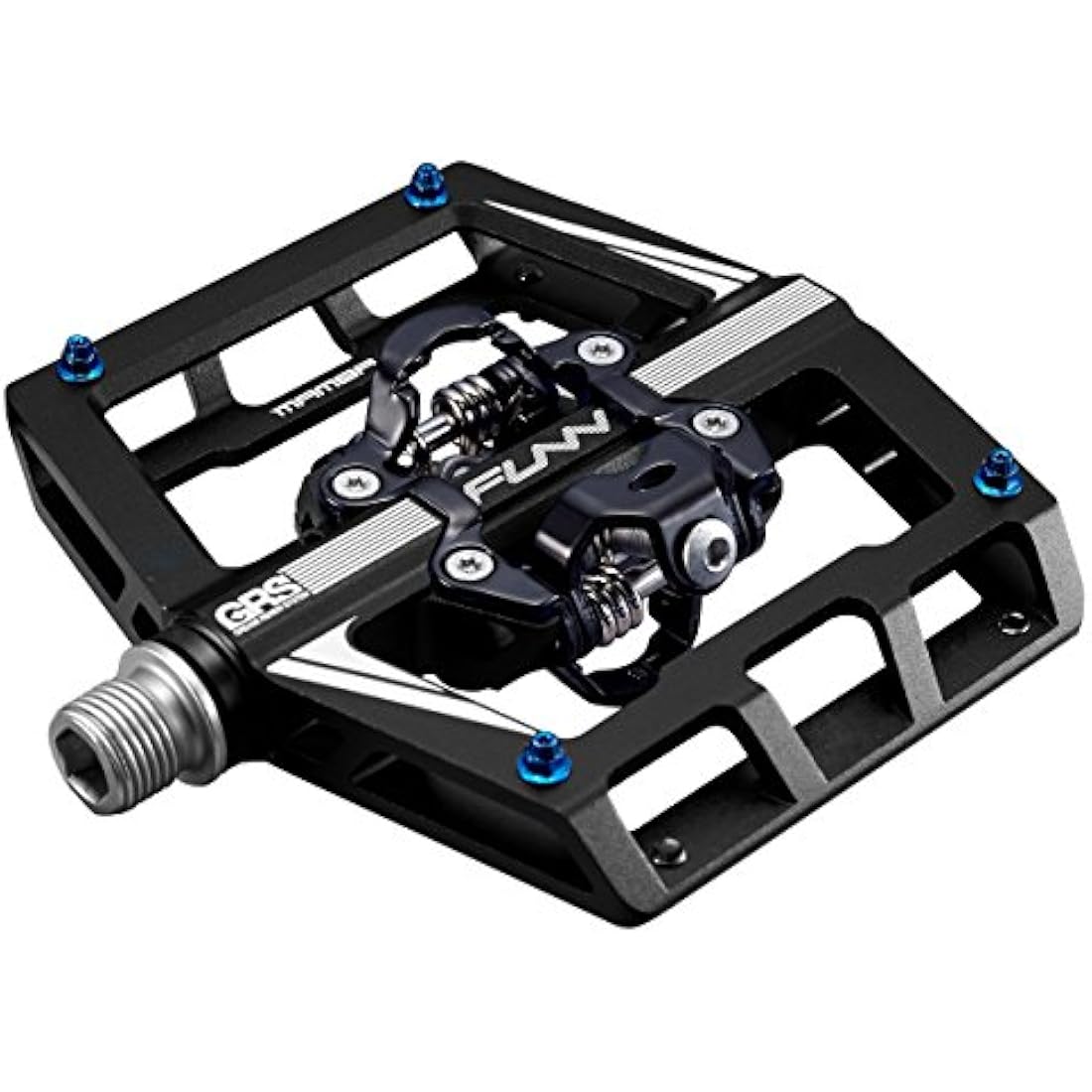 Funn Mamba Mountain Bike Clipless Pedals, Double Sided Clip Wide Platform MTB Pedals, Compatible with SPD Cleats, 9/16-Inch CrMo Axle Bicycle Pedals for MTB/BMX/Gravel Cycling