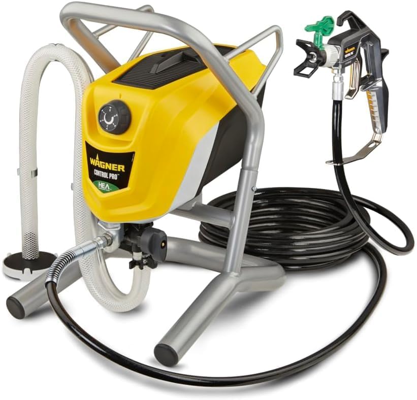 WAGNER Airless ControlPro 250M Paint Sprayer for interior and exterior wood, metal, wall and ceiling paints, covers 15 m² in 2 min, 110 bar, adjustable spray pressure, 9 m hose