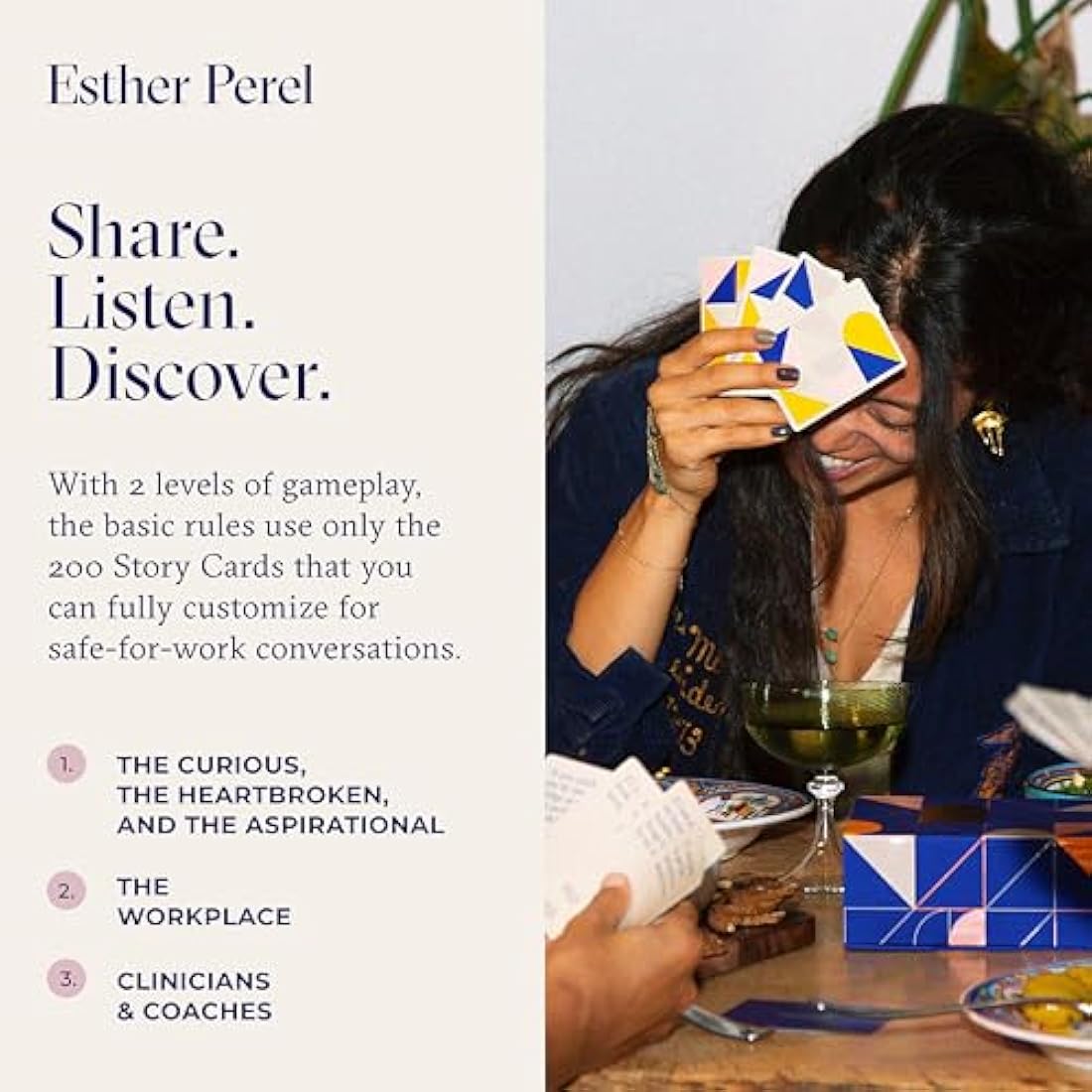 ESTHER PEREL Where Should We Begin? A Game of Stories - Conversation Cards for Couples & Friends - Interactive Game with 200 Prompt Cards - 2-6 Player - Card Games for Couples & Date Night