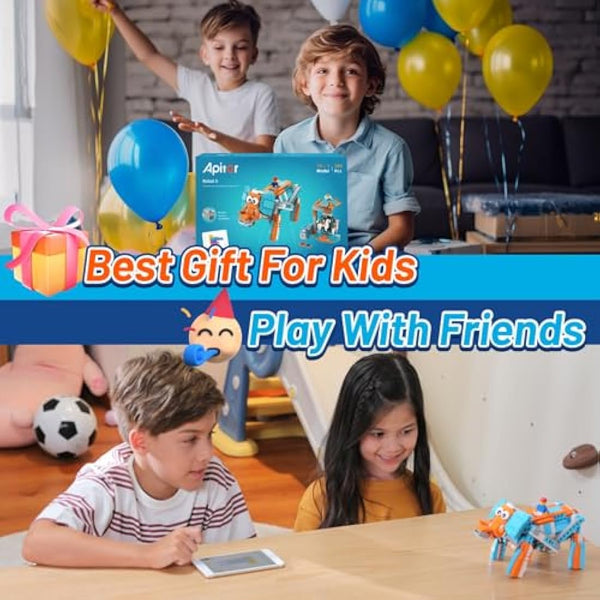 Apitor STEM Building Kits for Kids, 10-in-1 Programmable APP RC Robot/Car/Crane/Airplane, Science Kits for Kids 10-12, Building Toy Gifts for for 8-16 Year Old Boys Girls (389 PCS)