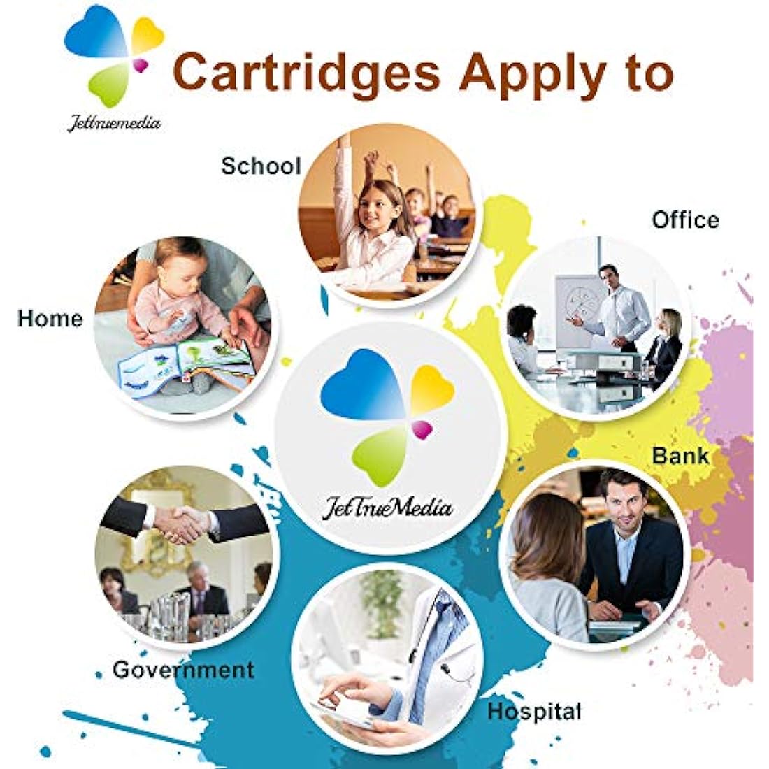 Jettruemedia T9451-T9454 Ink Cartridges Compatible with Epson T9451 T9452 T9453 T9454 Inks for Epson WorkForce Pro WF-C5710DWF WF-C5790DWF WF-C5210DW WF-C5290DW WFC5210 WFC5290 WFC5710 WFC5790(4-Pack)