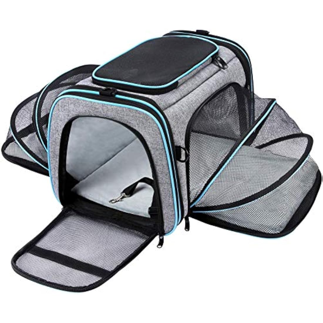 Howsehold Expandable Pet Carrier for Cat, Kittens, Puppy extendable cat carrier - Travel Friendly with fleece bed