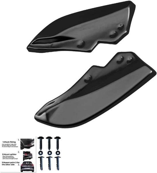 Oneway Rear Side Diffusors compatible with Cupra Formentor 2020-2024 & Facelift 2024- - Gloss black