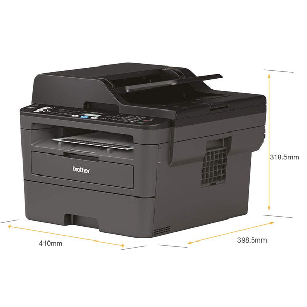 Brother DCP-L2620DW 3-in-1 Mono Laser Printer |Print, copy & scan|Automatic 2-sided print |A4|UK Plug