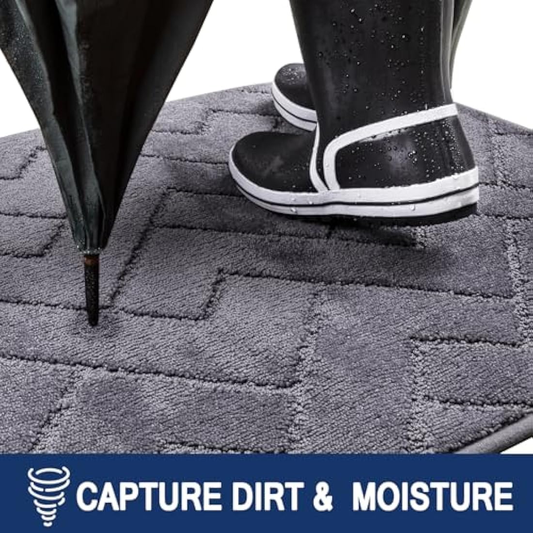 FCSDETAIL Dirt Trapper Indoor Door Mat 60 x 150 cm, Machine Washable Entrance Rug, Dog Doormat, Non-slip Inside Runner Rug for Kitchen, Hallway, Entryway