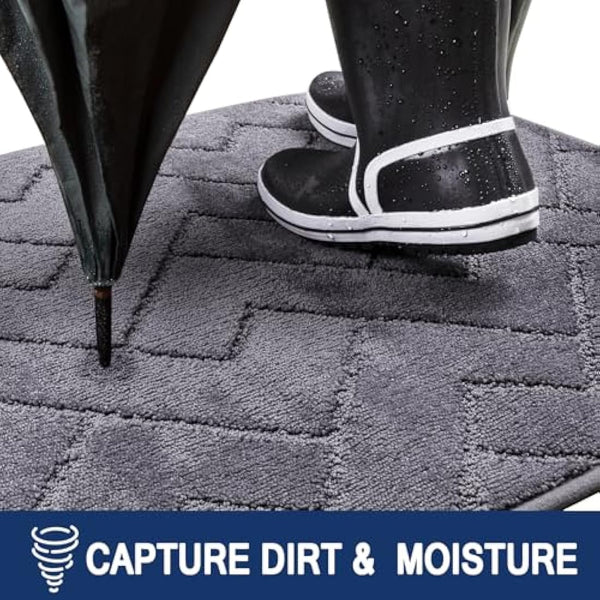 FCSDETAIL Dirt Trapper Indoor Door Mat 60 x 150 cm, Machine Washable Entrance Rug, Dog Doormat, Non-slip Inside Runner Rug for Kitchen, Hallway, Entryway